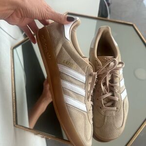 Adidas gazelle Tan and White Women's Sneakers